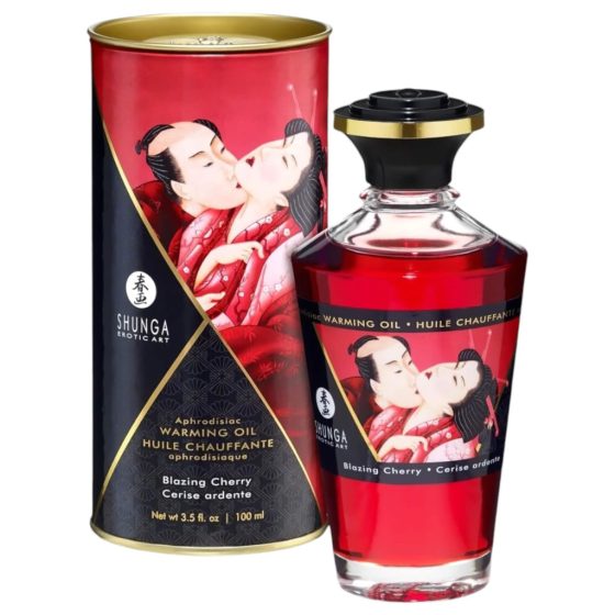 / Shunga - melegítő masszázsolaj - cseresznye (100ml)