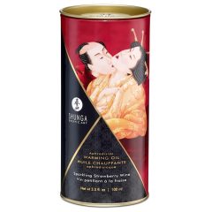 Shunga - melegítő masszázsolaj - pezsgő-eper (100ml)