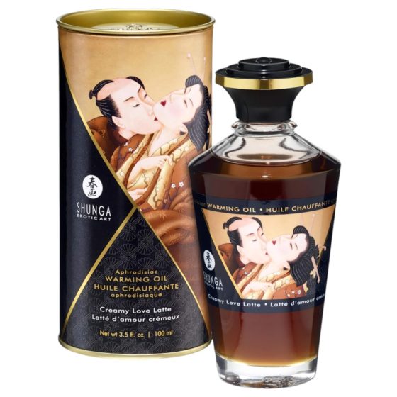 / Shunga - melegítő masszázsolaj - krémes latte (100ml)