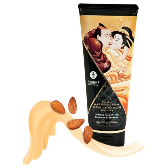 Shunga - masszázs krém - édes mandula (200ml)