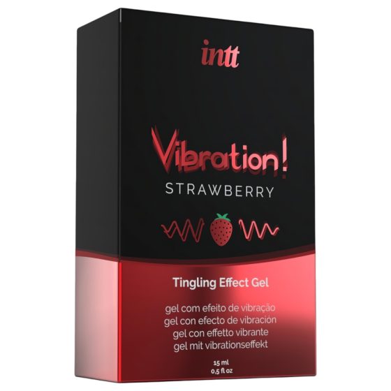 Intt Vibration! - folyékony vibrátor - eper (15ml)