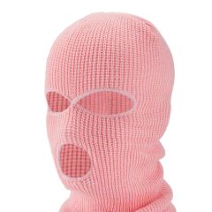 Balaclava - kötött szopóálarc 3 nyílással (pink)