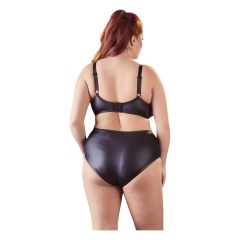   / Cottelli Plus Size - keresztpántos melltartó és alsó (fekete)