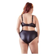   / Cottelli Plus Size - keresztpántos melltartó és alsó (fekete)