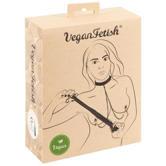 / Vegan Fetish - fegyelmező szett (fekete) - 3 részes