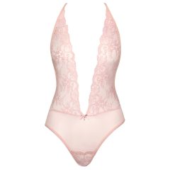 Kissable - mélyen dekoltált csipke body (pink)