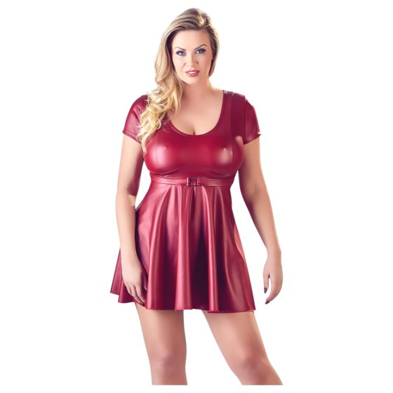 / Cottelli Plus Size - A-vonalú miniruha (vörös)