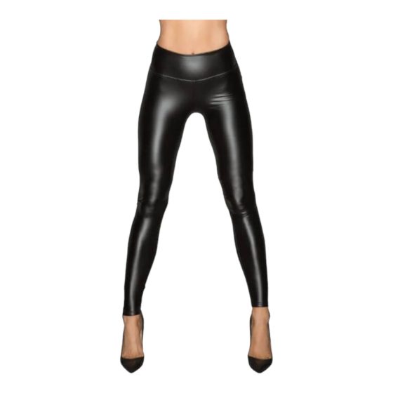 Noir - hosszú, fényes leggings (fekete)