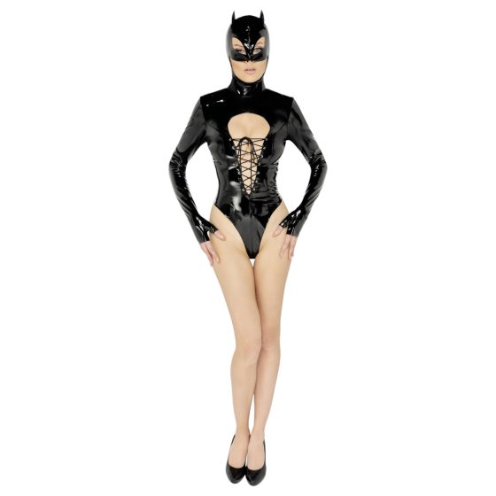 Black Velvet - hosszúujjú Batwoman body (fekete)