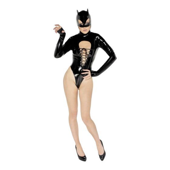 Black Velvet - hosszúujjú Batwoman body (fekete)