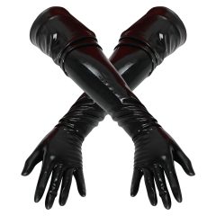 LATEX - hosszú, unisex kesztyű (fekete)