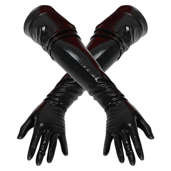 LATEX - hosszú, unisex kesztyű (fekete)