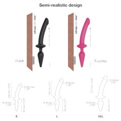   / Strap-on-me Swith Semi-Realistic S - 2in1 szilikon dildó (fekete)