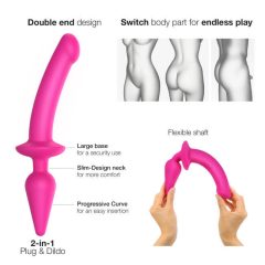   / Strap-on-me Swith Semi-Realistic XXL - 2in1 szilikon dildó (pink)