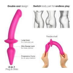   / Strap-on-me Swith Semi-Realistic XXL - 2in1 szilikon dildó (pink)