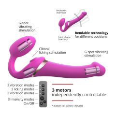   Strap-on-me S - felcsatolható léghullámos vibrátor - kicsi (pink)