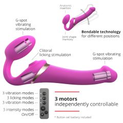   Strap-on-me S - felcsatolható léghullámos vibrátor - kicsi (pink)