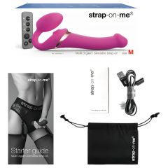   Strap-on-me M - felcsatolható, léghullámos vibrátor (pink)