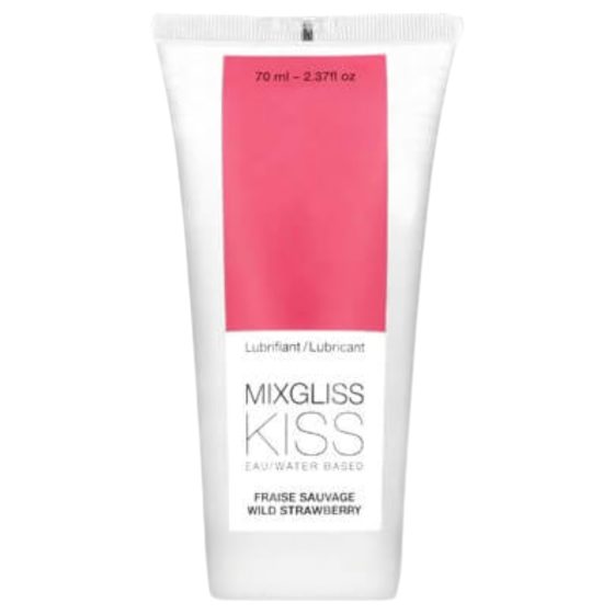 Mixgliss Kiss Wild - vízbázisú síkosító - eper (70ml)