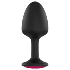 Dorcel Geisha Plug Ruby M - pink köves anál plug (fekete)