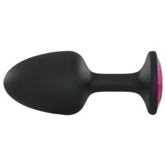 Dorcel Geisha Plug Ruby M - pink köves anál plug (fekete)