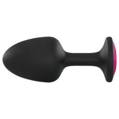 Dorcel Geisha Plug Ruby L - pink köves anál plug (fekete)