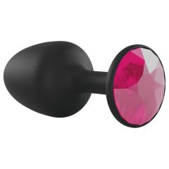 Dorcel Geisha Plug Ruby L - pink köves anál plug (fekete)