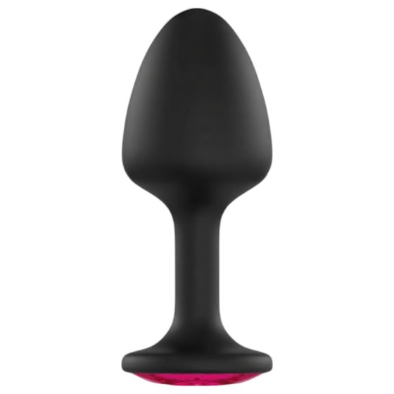 Dorcel Geisha Plug Ruby XL - pink köves anál plug (fekete)