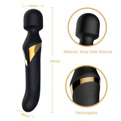   Dorcel Dual Orgasms Gold - 2in1 masszírozó vibrátor (fekete)