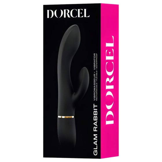 Dorcel Glam Rabbit - akkus, csiklókaros vibrátor (fekete)