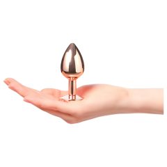   Dorcel Diamond Plug M - alumínium anál dildó - közepes (rózsaarany)