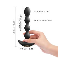   Dorcel Flexi Balls - akkus, rádiós anál vibrátor (fekete)