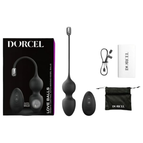 Dorcel Love Balls - mágneses gésagolyó duó (fekete)