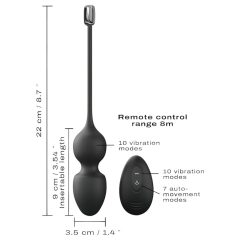   Dorcel Love Balls - akkus, rádiós mágneses gésagolyó duó (fekete)