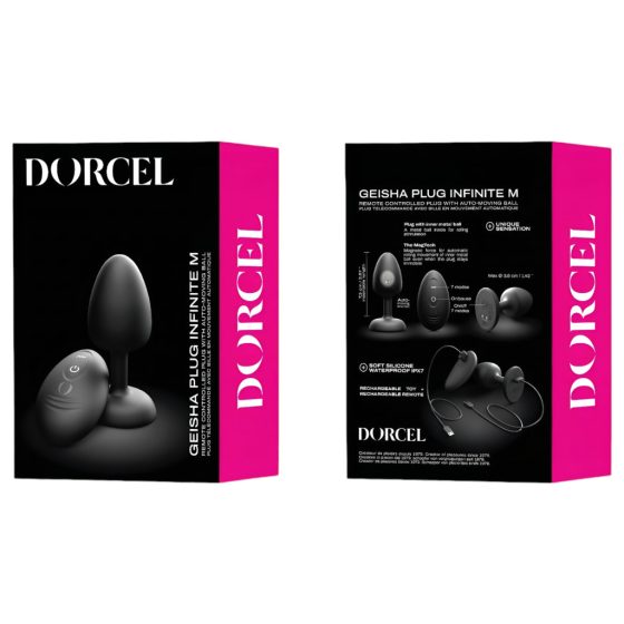 Dorcel - golyós análvibrátor távirányítóval M - (fekete)