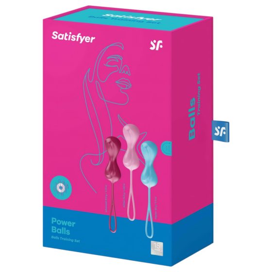 Satisfyer Power Balls - mozgó golyós gésagolyó-duó szett (3 részes)