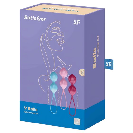 Satisfyer V Balls - gésagolyó-duó szett (3 részes)