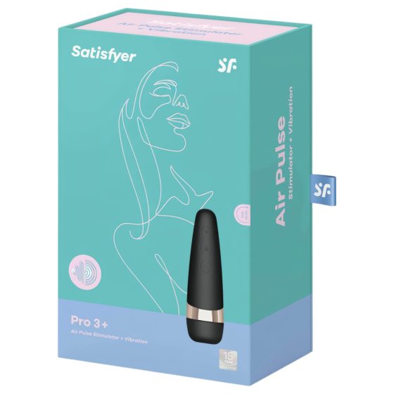 Satisfyer Pro 3+ - vízálló, akkus csiklóizgató vibrátor (fekete)