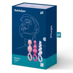   Satisfyer Booty Call - anál dildó szett - színes (3 részes)