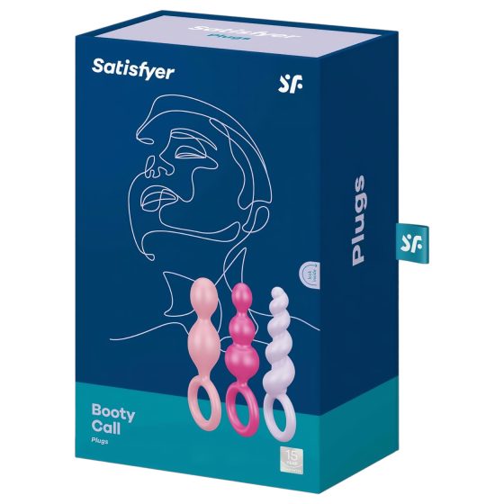 Satisfyer Booty Call - anál plug szett - színes (3 részes)