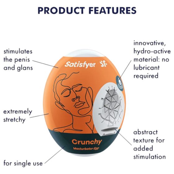 Satisfyer Egg Crunchy - maszturbációs tojás (1db)