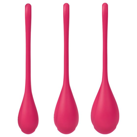 Satisfyer Yoni Power 1 - gésagolyó szett - piros (3 részes)