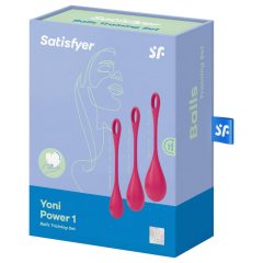   Satisfyer Yoni Power 1 - gésagolyó szett - piros (3 részes)