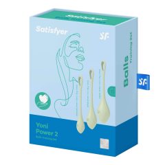   Satisfyer Yoni Power 2 - gésagolyó szett - zöld (3 részes)