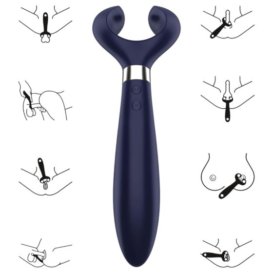 Satisfyer Endless Fun - akkus, vízálló párvibrátor (kék)