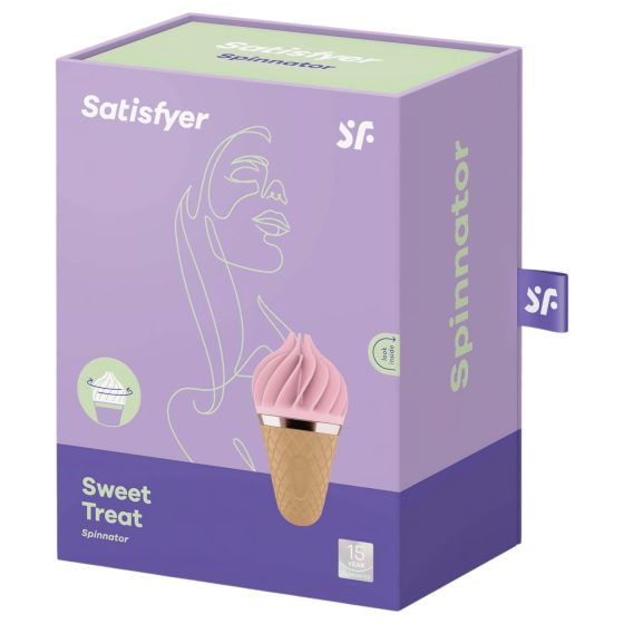 Satisfyer Sweet Treat - akkus, forgó csiklóvibrátor (pink-barna)