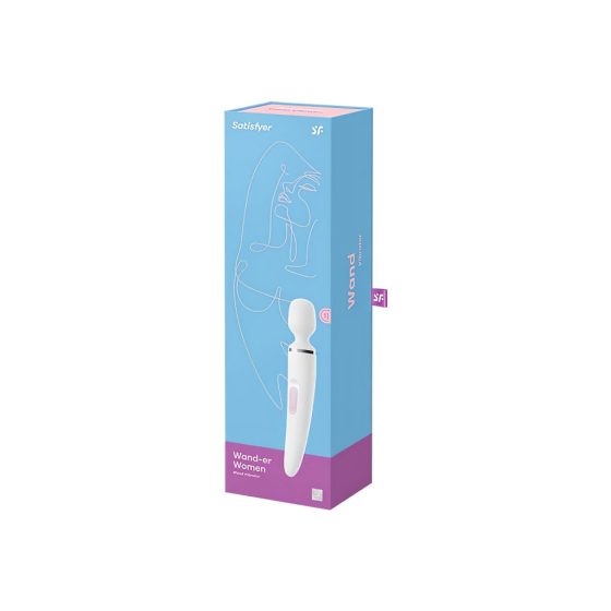 Satisfyer Wand-er Woman - vízálló masszírozó vibrátor (fehér)