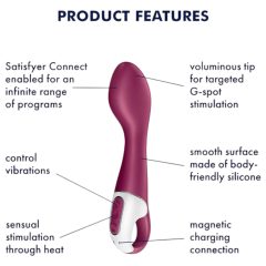   Satisfyer Hot Spot - akkus, melegítő G-pont vibrátor (piros)