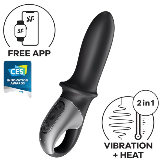 Satisfyer Hot Passion - okos melegítő anál vibrátor (fekete)