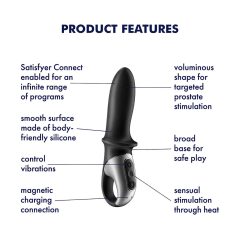   Satisfyer Hot Passion - okos melegítő análvibrátor (fekete)